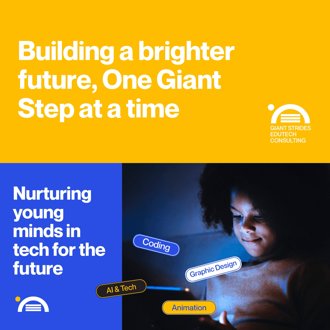 Giant Strides EduTech Consulting Limited-a girl holding a tablet